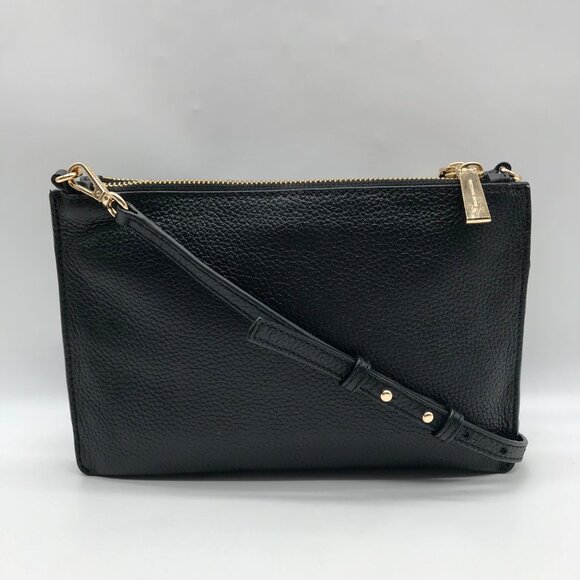 Michael Kors Black Pebbled Leather Triple Compartment Crossbody Bag - Picture 2 of 11